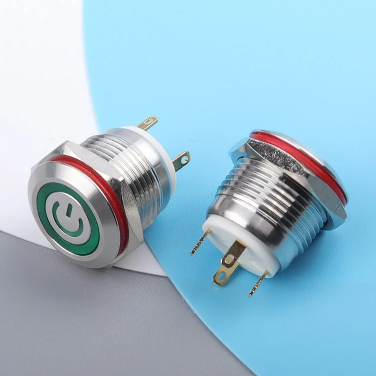 16mm 4pin high with ring light 3.3V 5V 12V 24V button switch emergency button
