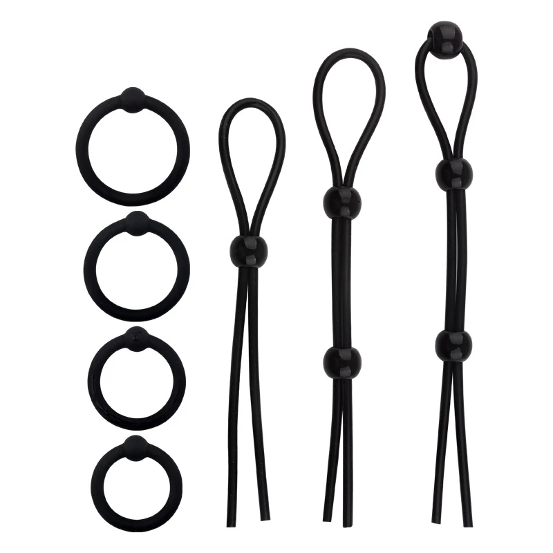 Food Grade Silicone Erotic Toy Cock Rings for Small Penis Dick Latest Sex Toys for Male Elastic Cock Ring Sets Adjustable Tools