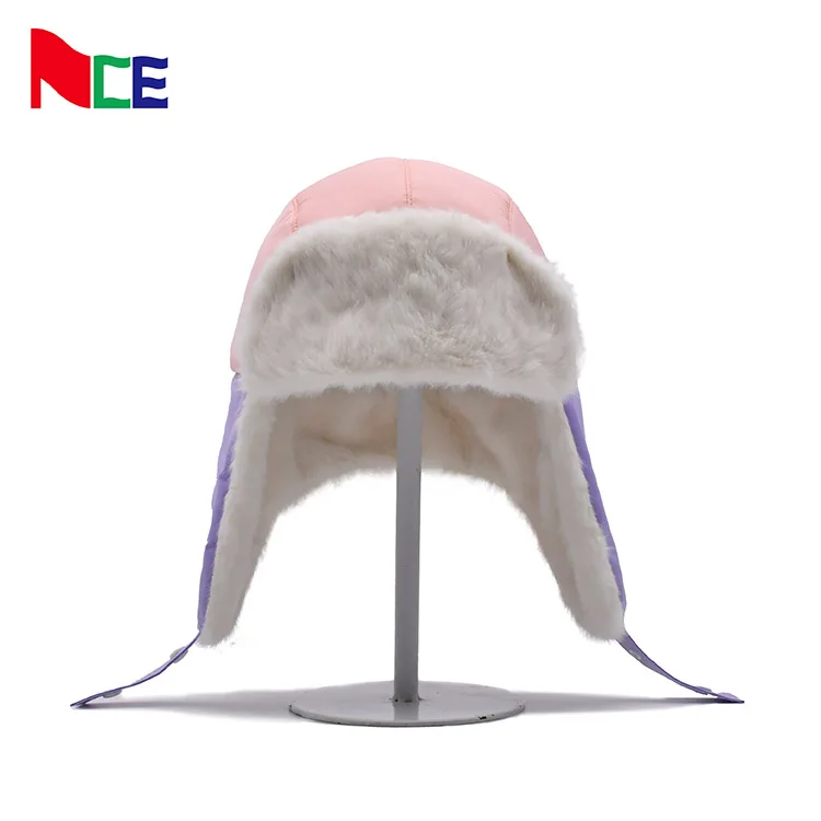 Winter Trooper Hat Customized Faux Fur Ear Flap Trapper Russia Hat Padded Trooper Hat for Men Women