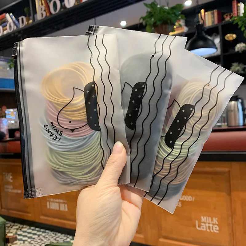 Korean Version Small Chicken Bag Hair Ties 100 Pieces/Bag Fine Style Seamless Nylon Hair Loop Leather Band Headband Tie Rope