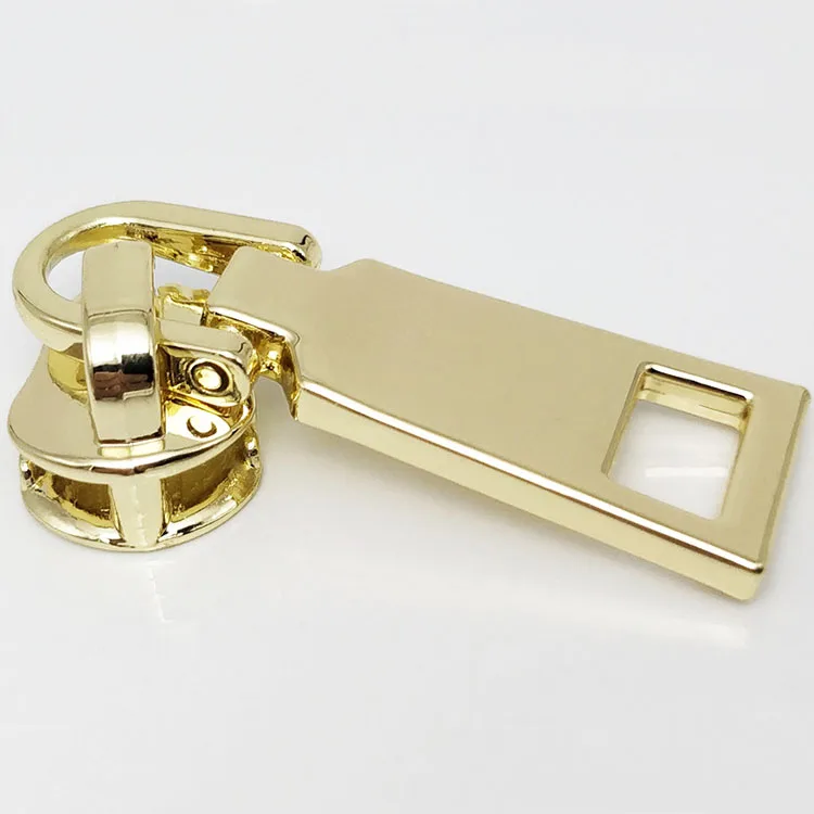 Custom High Quality Zipper Accessories pulls Metal Zipper Box Brand Logo Zipper Puller for Briefcases backpack