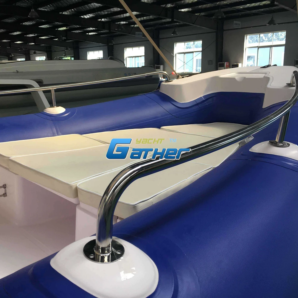 China factory direct 18ft 5.5m rib inflatable boat for sale RIB550A with hypalon tube console and seat backrest