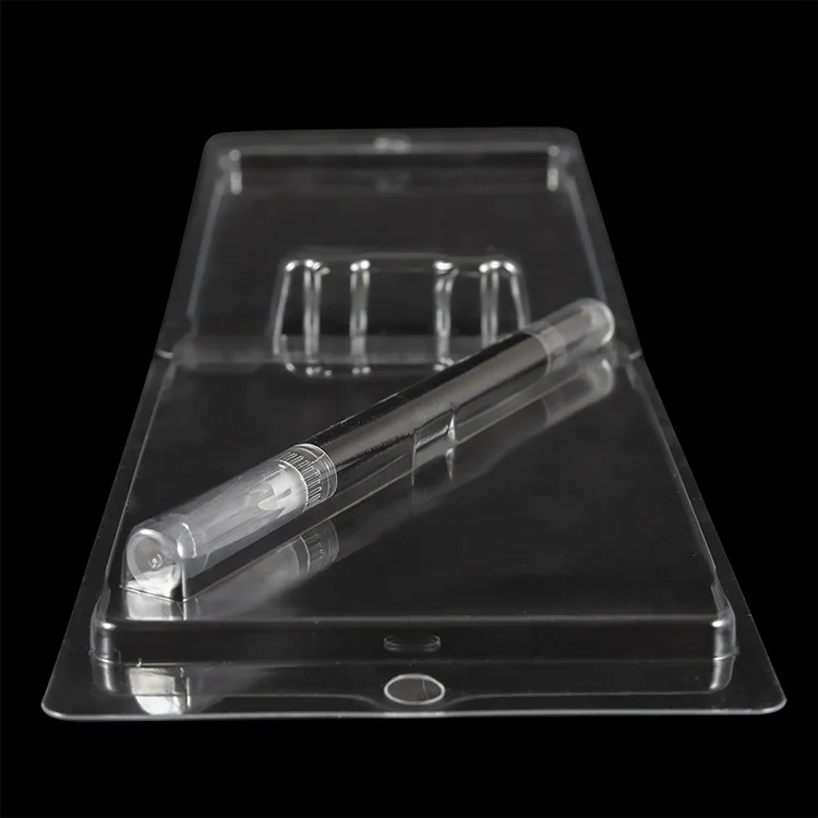 Custom Design Clear PET ,BIO PET , RPET Blister Packaging Box for Perfume Display PVC Ruiding Blister Plastic Box Recyclable