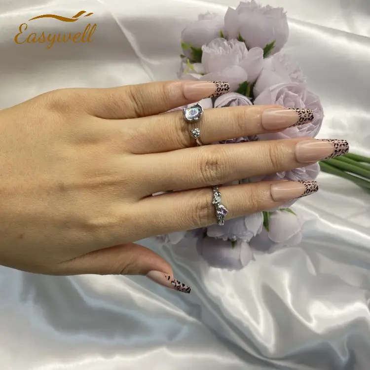 Ins New Fashion Hand-made High Quality Press On Nails Private Labeling Customized Acrylic Artificial Gel Art Nails Packaging Box