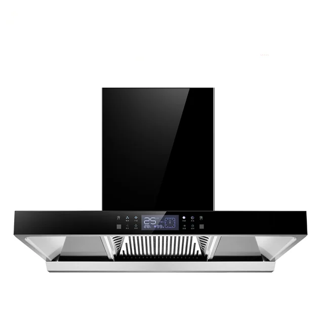 Cheap 90cm T Shape Touch Screen Kitchen Chimney Range Hood.