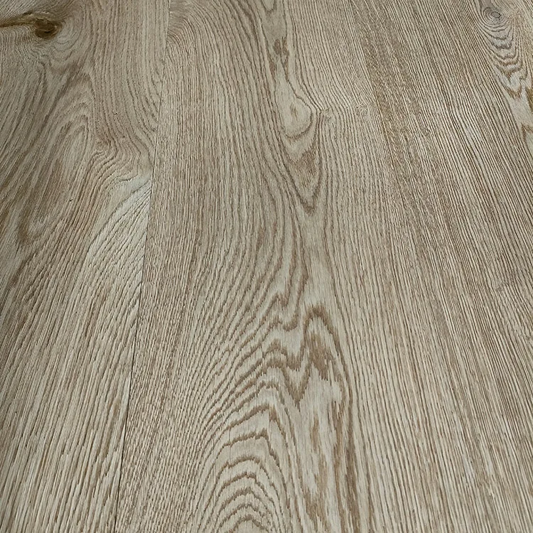 Natural oiled and brushed wide plank white oak hardwood flooring engineered