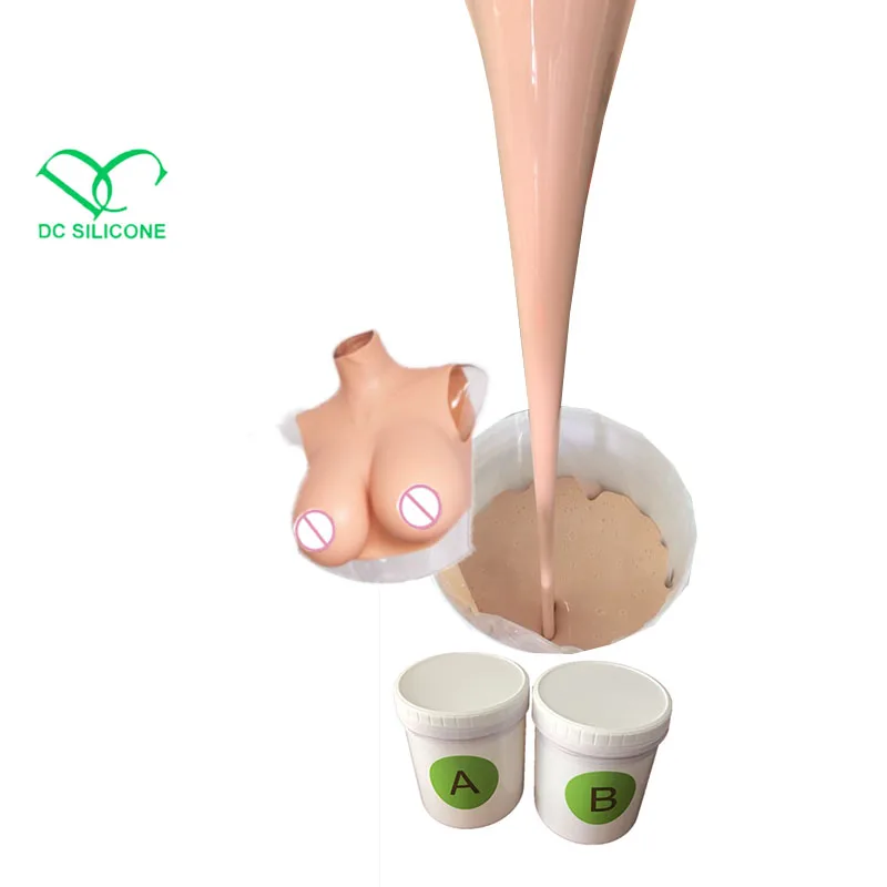  food grade liquid rtv2 silicone rubber for making artificial breast penis dildo prosthesis ear hand