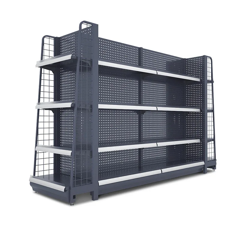 Metal supermarket shelf supermarket shelf parts supermarket display glass shelf