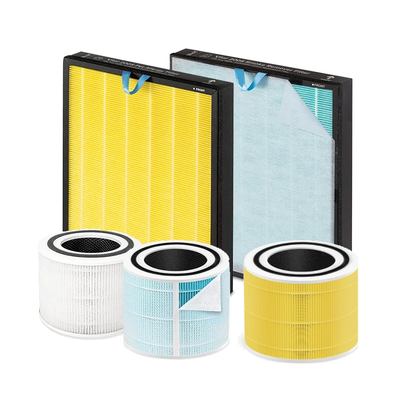 Vital 200S Air Purifier Filter for LEVOIT Vital 200S-RF Model Compatibility with HEPA and Activated Carbon Materials