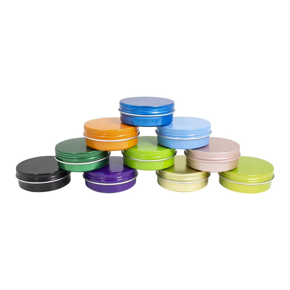 NB-PACK 15ml Cosmetic Aluminum Jar/tin/container With Screw Lid In Stock