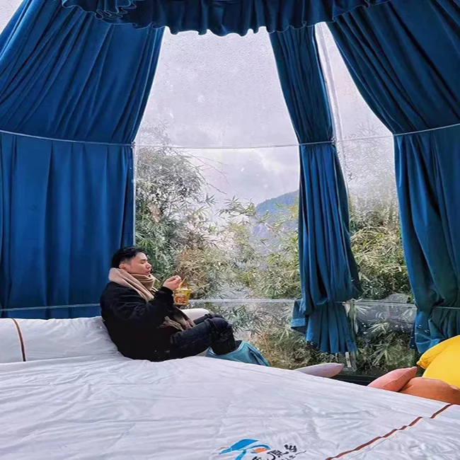 Rain and impact resistant outdoor Transparent Garden Dome Luxury Dome Bubble House