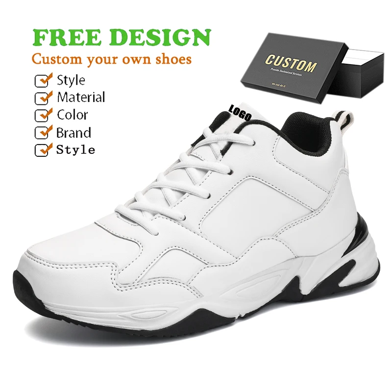 Mens Big Shoes Size 47 Custom High Quality Leather Fashion Sports Sneaker Running Shoe OEM Low Moq Customizable Basketball Shoes