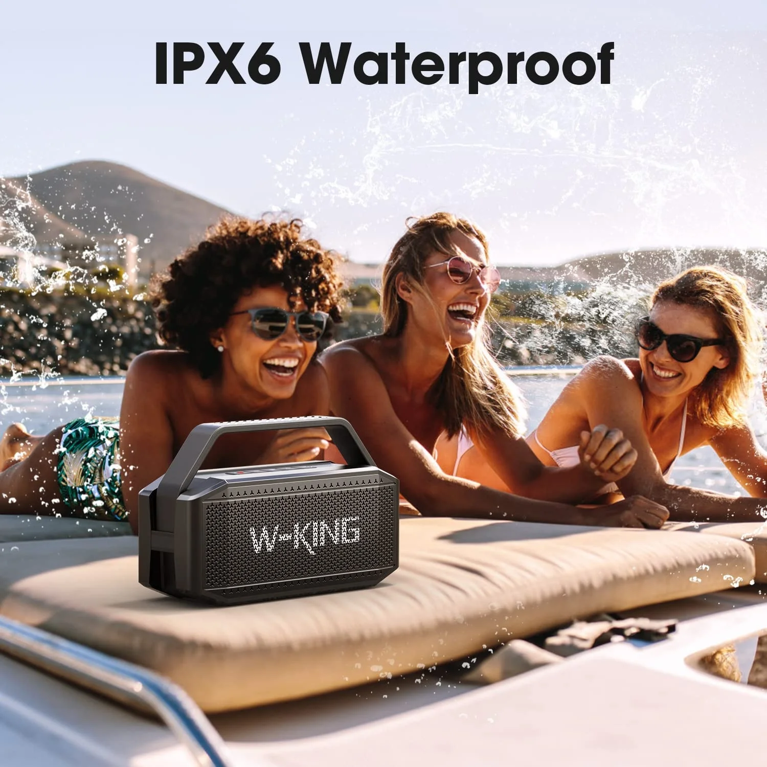 W-KING большой выход водонепроницаемый портативный Bluetooth динамик с ручкой наушники-вкладыши TWS функцией