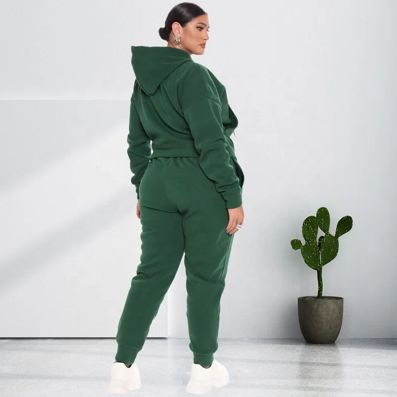 Winter clothes for women two piece set hooded jacket women athletic wear sets jogging sweater two piece sport set women clothing