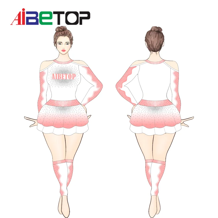 Custom Cheerleader Costume for Girls Uniform Outfit Girls Cheerleading Costume For wholesale