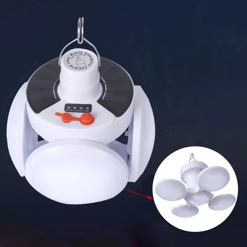 Solar soccer lamp outdoor lighting night fishing emergency folding new energy camping lamp
