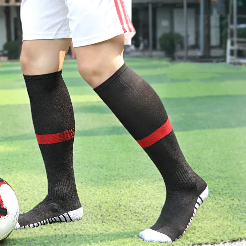 Wholesale high quality long tube custom cheap price anti-slip sport soccer football socks