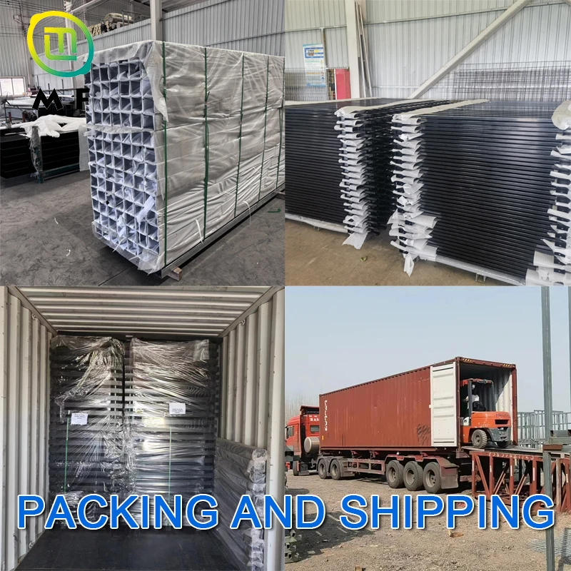 Wholesale garden black horizontal aluminum privacy fence aluminum picket gates and fences