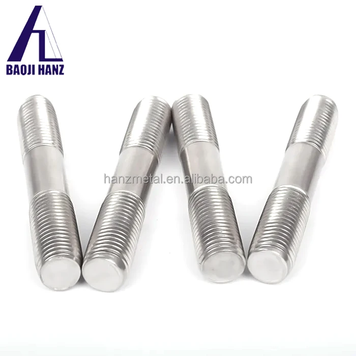 DIN938 Automotive bolts GR1 GR2 pure titanium bolts