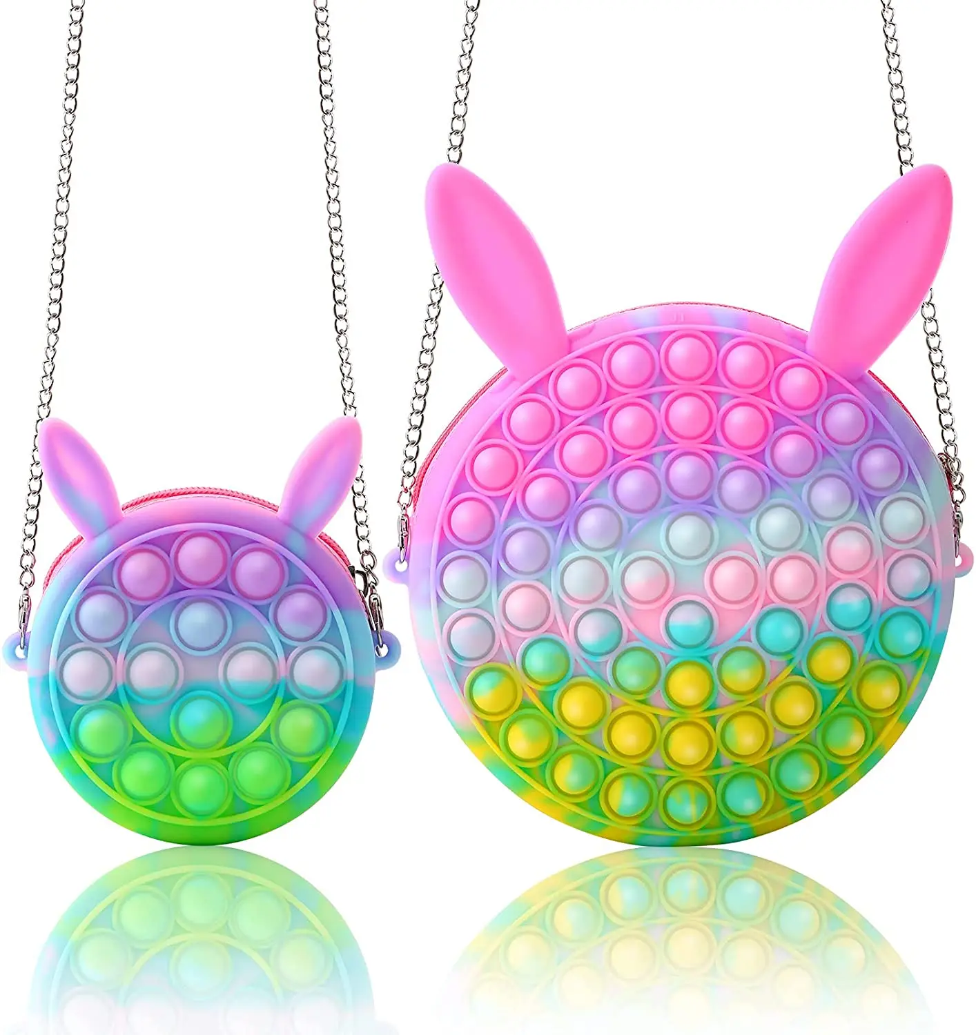 Новый продукт, снижение давления, головоломка, пузырьки, поп, силиконовая ручная сумка-мессенджер, радужная пуш-поп сумка для игрушек