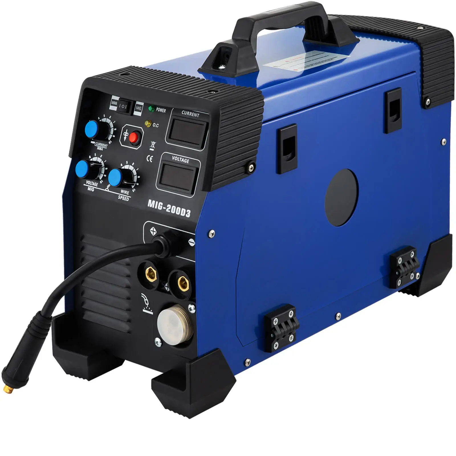 Widely Used Mig Welder Welding Machine MIG-200 MIG/TIG/Stick Arc 3-in-1 Inverter Welder 220V For Alloy