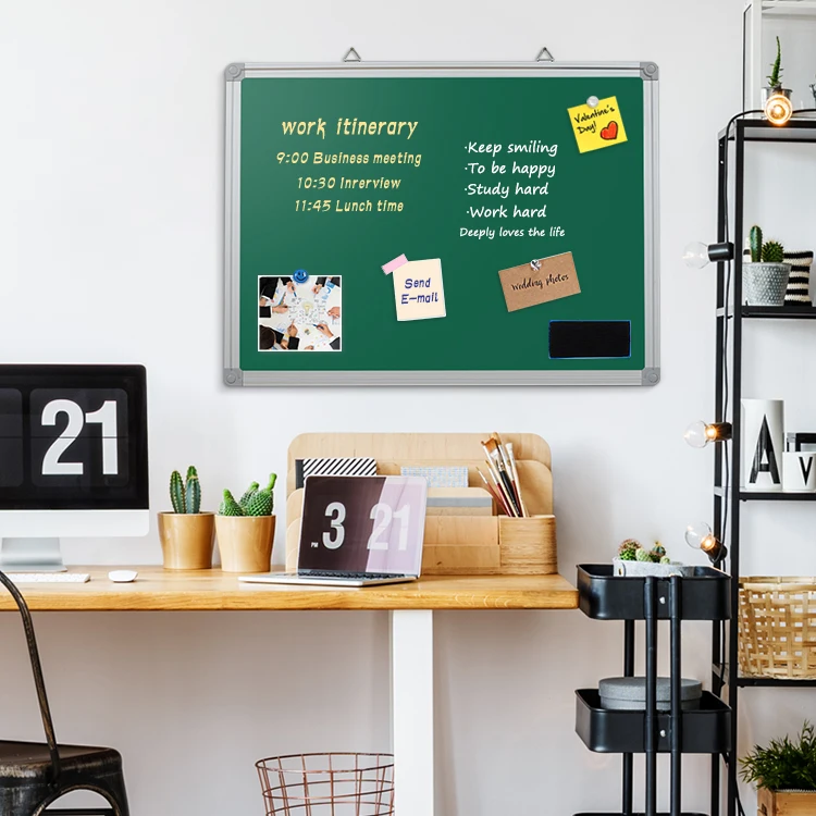 Magnetic Aluminum Frame Chalk Board Blackboard Green Board For Student Drawing Writing