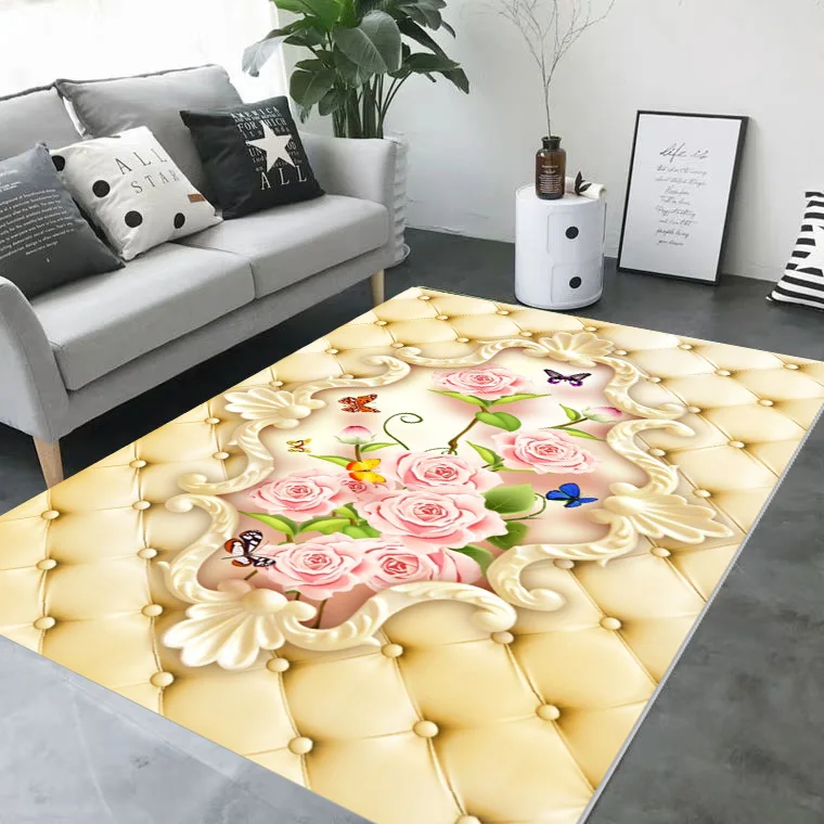 wholesale hot selling custom area rug crystal velvet digital printed 3d carpet