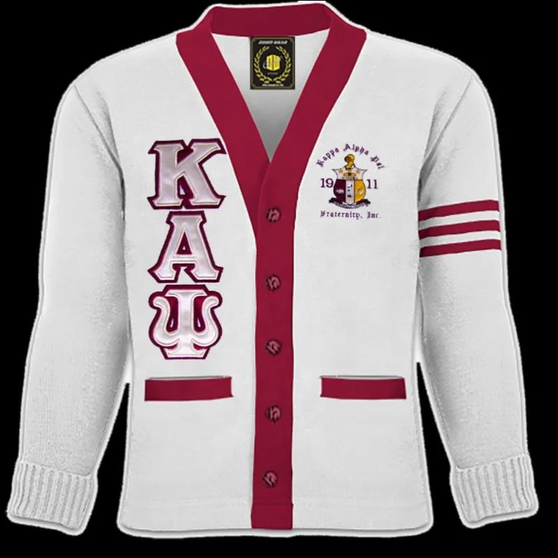 Wholesale Custom Knit Classic Greek Apparel Cardigan Women Sweater Knitted Varsity Sorority Cotton Acrylic Knitwear