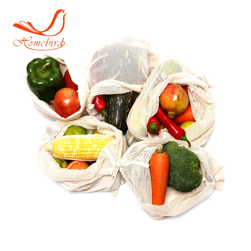  Cheap Large Reusable Organic Cotton Tote Mesh Shopping String Net bag For Vegetables And