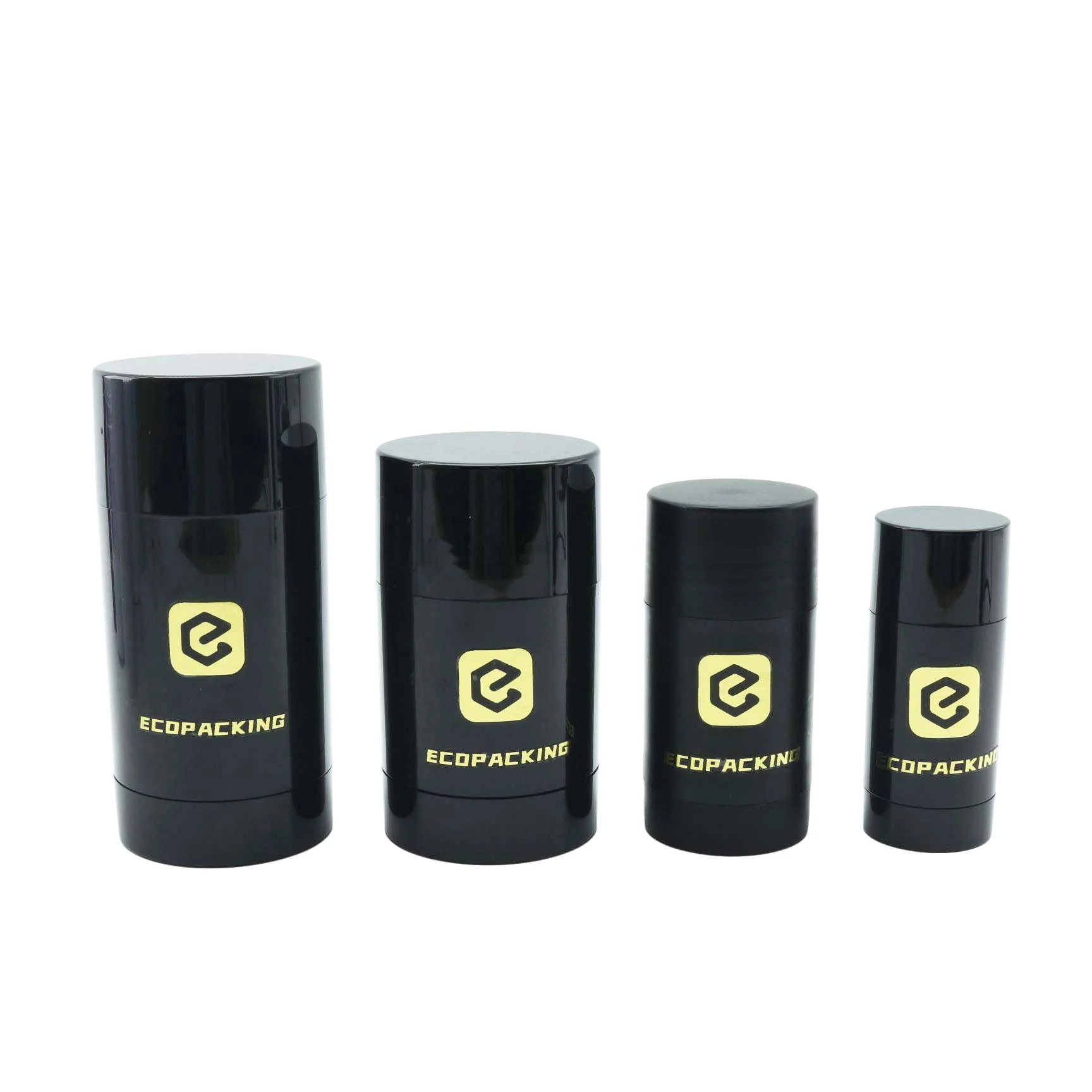 Empty Round Shape Plastic Sunscreen Stick Packaging Tube Deodorant Container