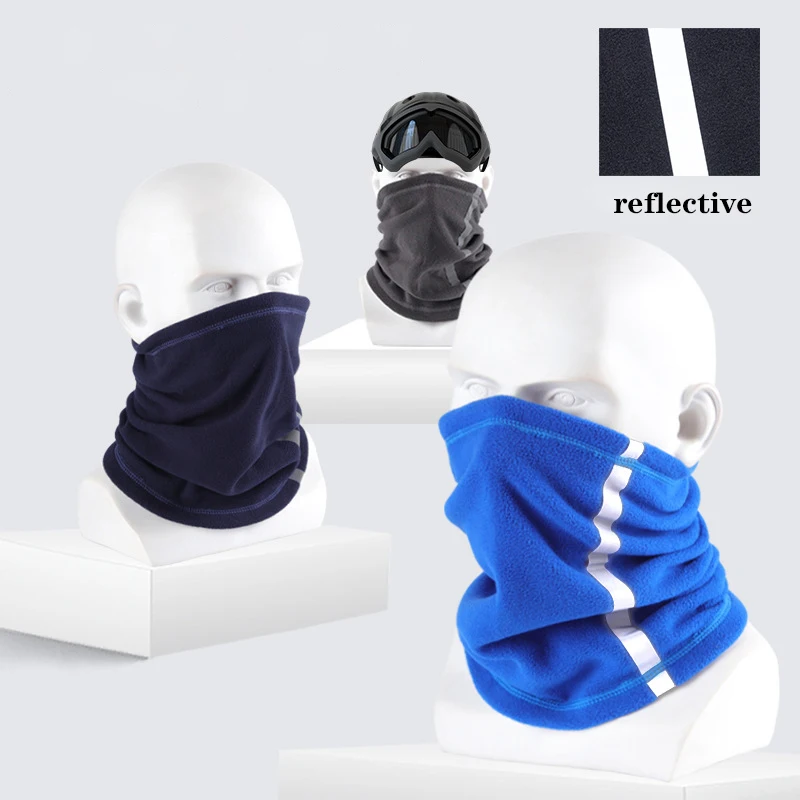 Custom logo Winter hats Neck Gaiter Fleece Adjustable  Bandana Scarf neck warmer gaiter