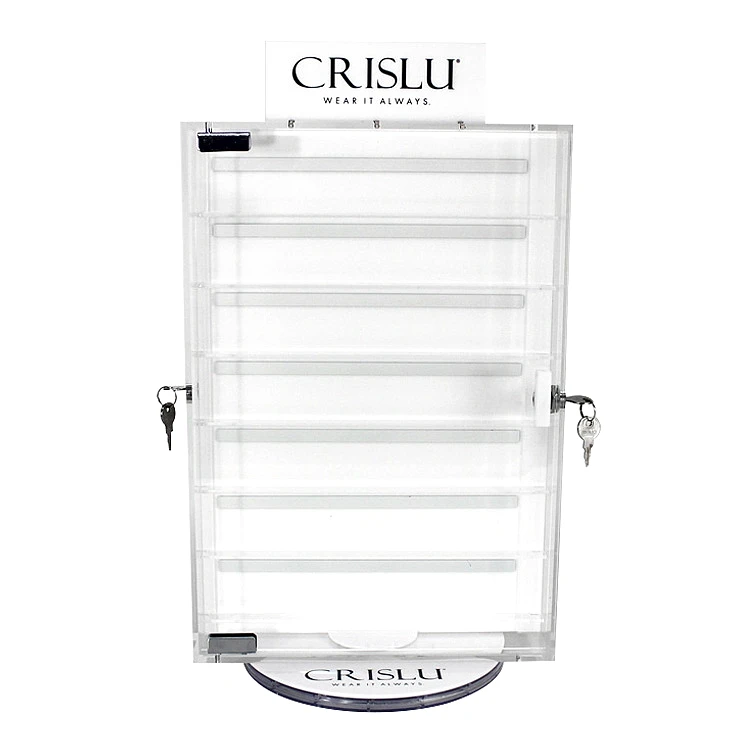 APEX Transparent Lockable 360 Degree Rotating Acrylic Counter Display