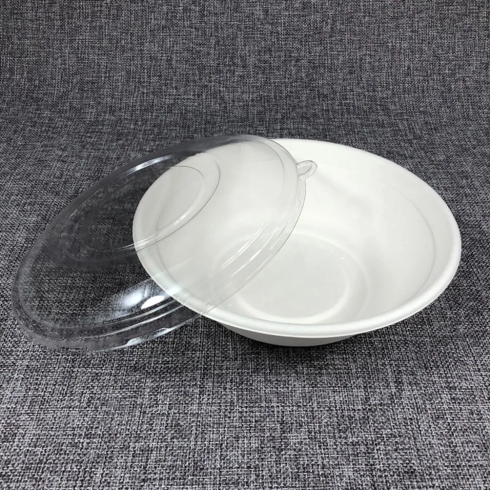 A34 Promotion 15%off biodegradable sugarcane bagasse degradable soup bowl bio sugar cane pulp oval with lid 32 40 oz 1000ml