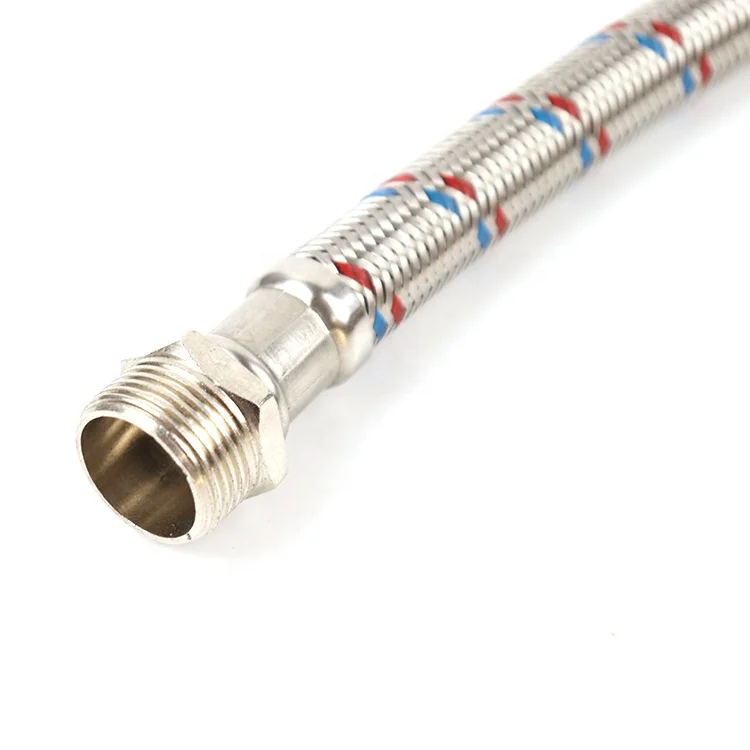 Wholesale Best Price Red Blue 201 Stainless Steel Braided Water Hose OEM ODM Bulk Braided Hose Pipe