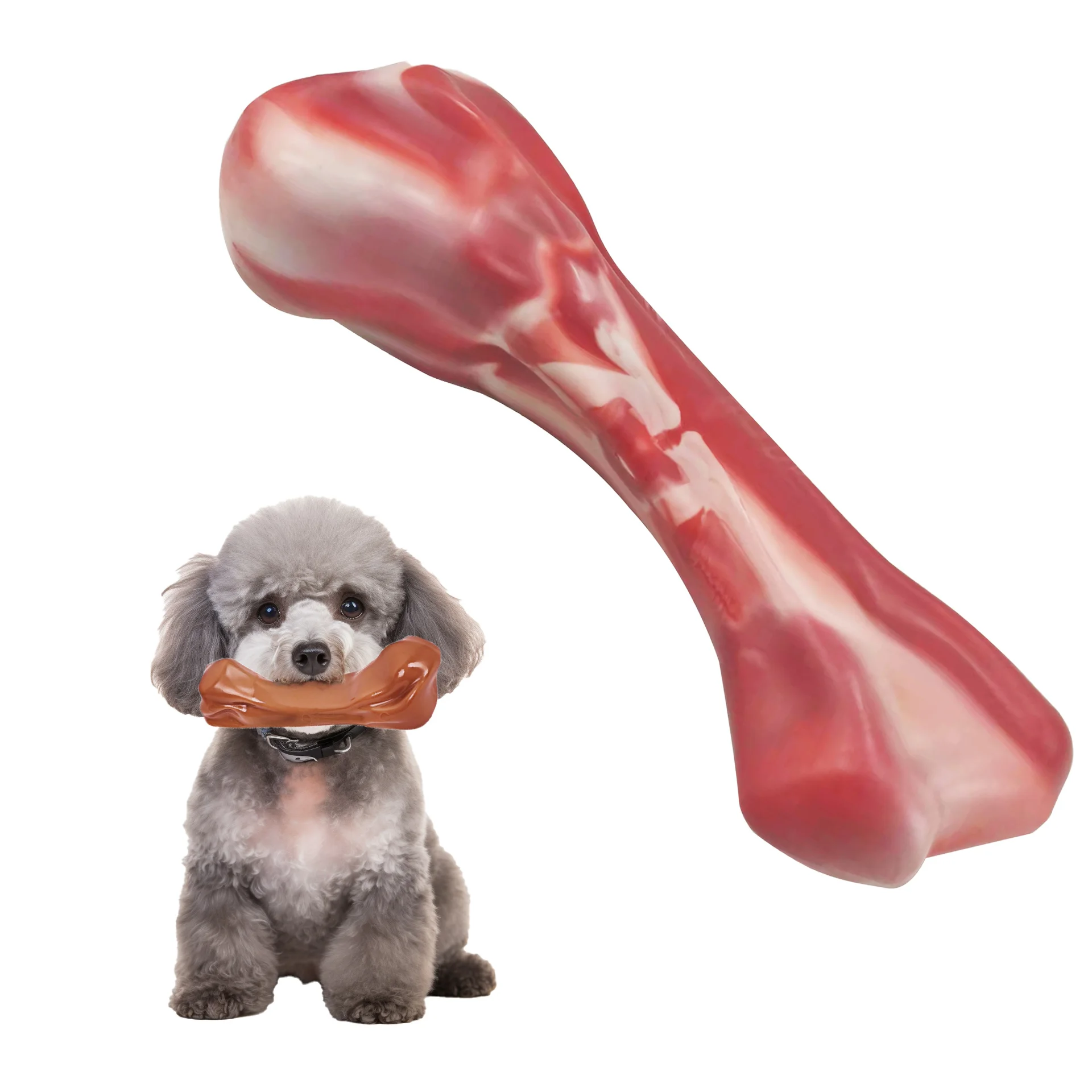 Tough Dog Toys for Aggressive Eco-Friendly Grinding Teeth Soft Natural Rubber Dog Chew Toy Dog Bone  Big Indestructible Toy