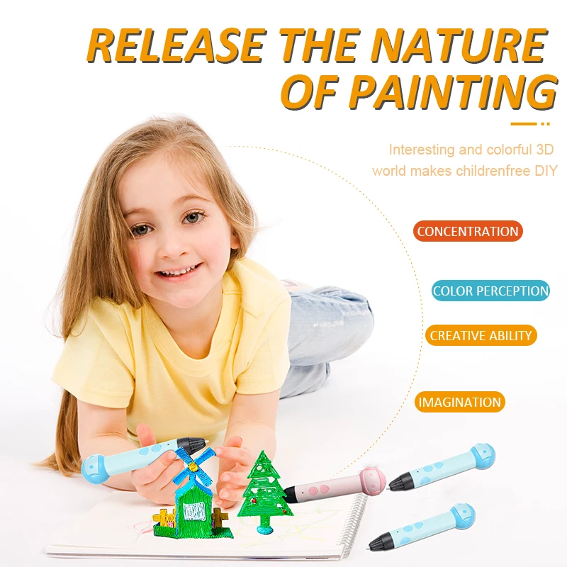 christmas gift cartoon robot 3d pens for kids