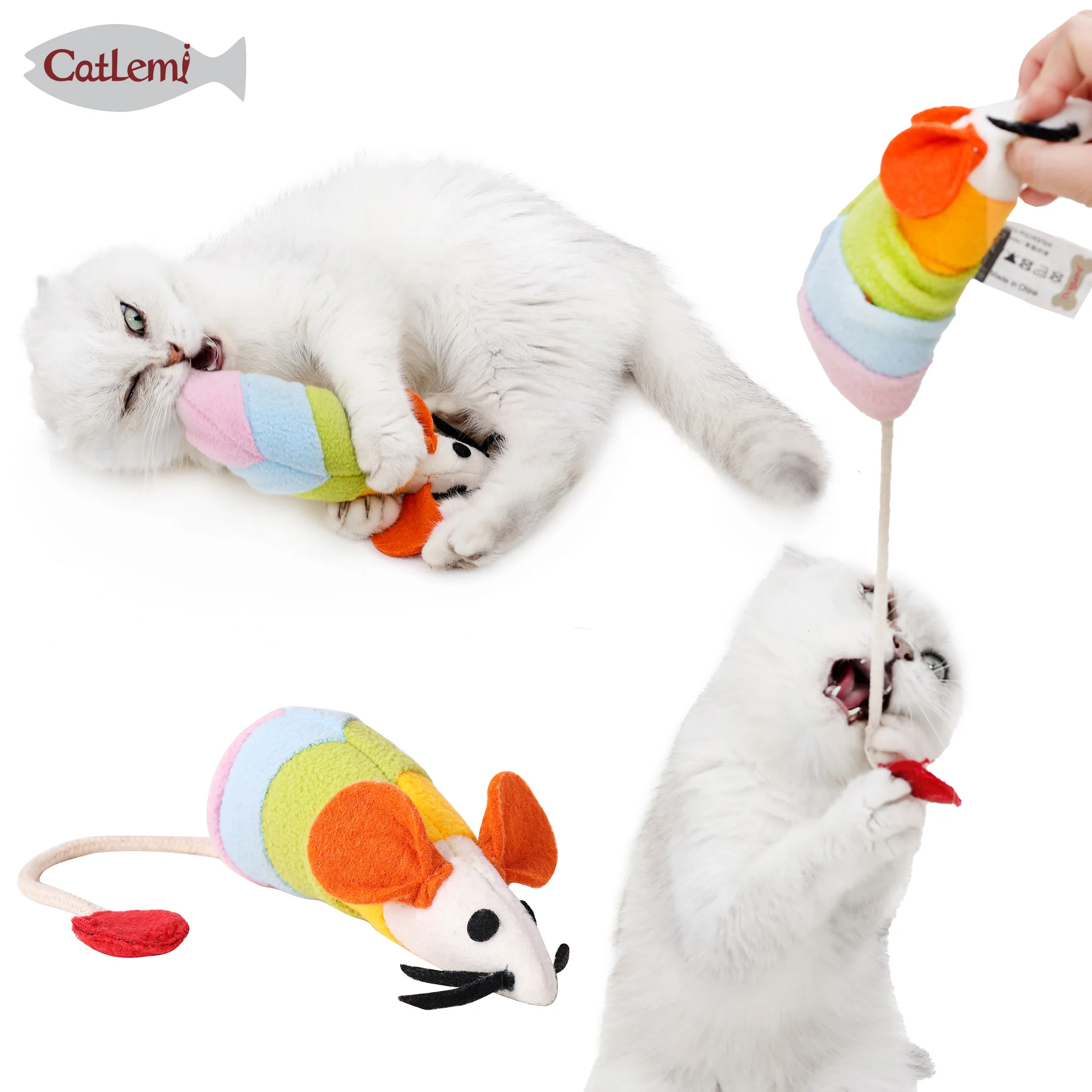 Anti-wrinkle durable elastic recovery cat toys ,Soft fleece material catnip mouse cat toy