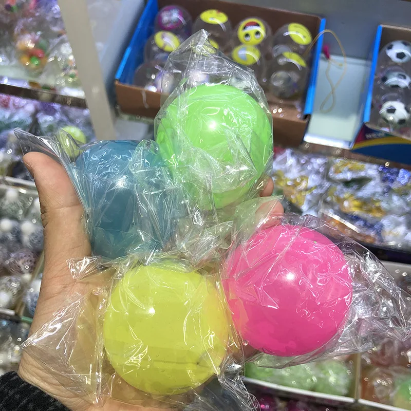 relieve anti stress stick wall ball sticky squishy toys glow sticky ceiling splat target ball catch throw balls 6cm