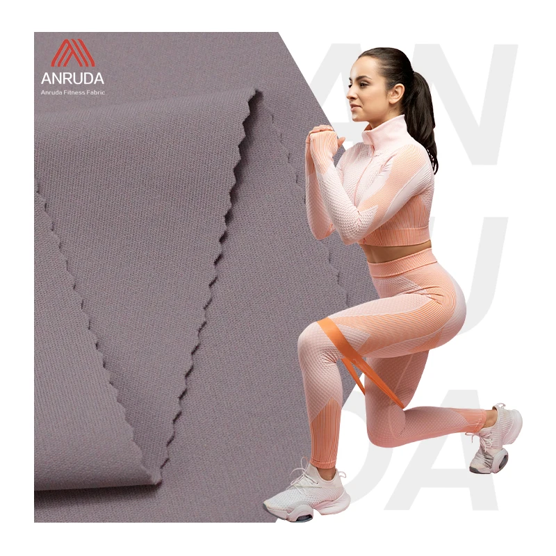 A3455 Custom Supplier Soft Knit Dry Fit 180gsm 76 Nylon Polyamide Elastane 24 Spandex Fabric For Seamless Yoga Leggings
