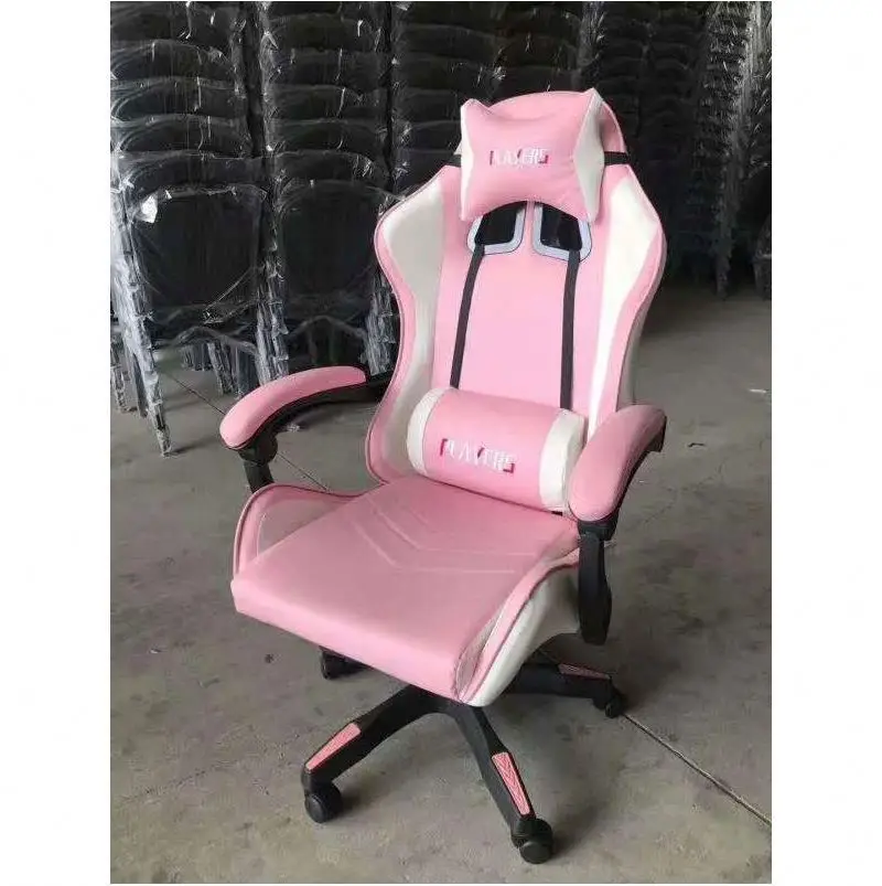 Reclining Gaming Chair With Footrest Sillas Gamer Reforzadas Mas De 100 Kg Steering Wheel Stand Swivel Video Rocker Floor