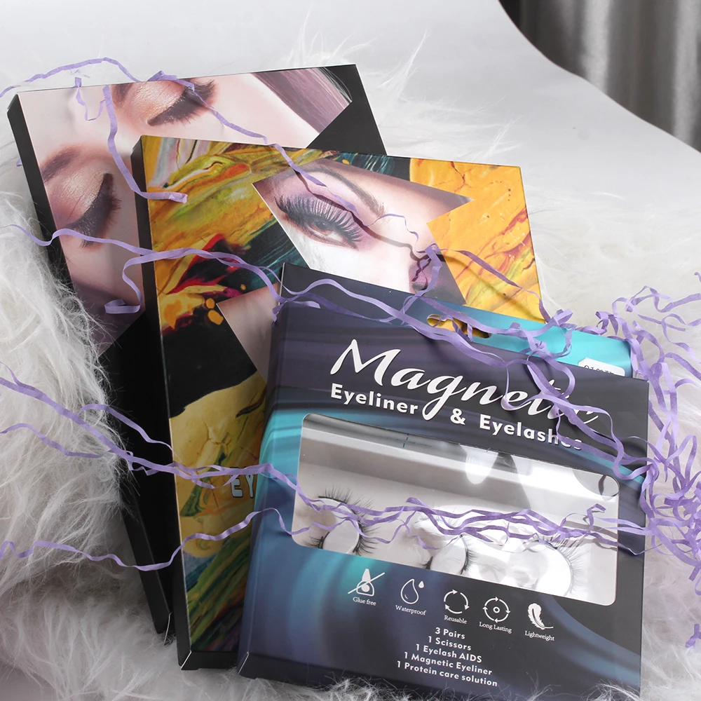 Invisible Magnetic Lashes Elegant Mink 3d Magnetic False Eyelash with 4/5 Magnets Reusabl