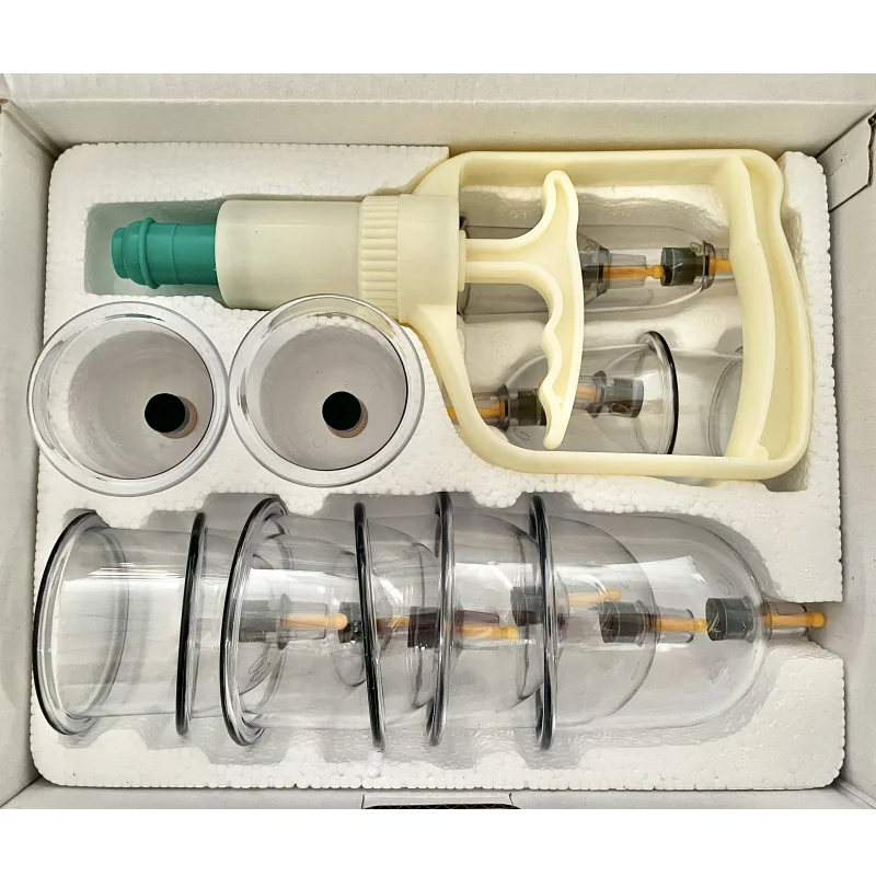 negative pressure cupping machine vacuum massage jars plastic cupping cups with pump