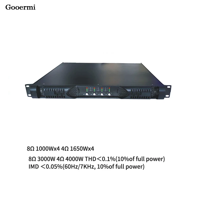 Gooermi DS4140 Factory Wholesale 4*1500watts  amplifier sound system power amplifier 1U Class D Amp Universal Digital Amplifiers