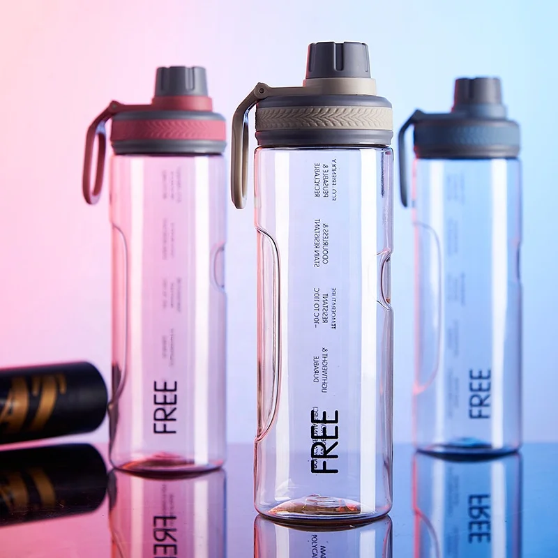 Eco friendly PC 650ml plastic sport water bottle customized design with phone holder