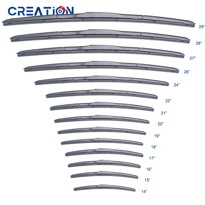 Factory wholesale price Hybrid Universal wiper blade 12-24 inch Suitable Car front Front winds shield