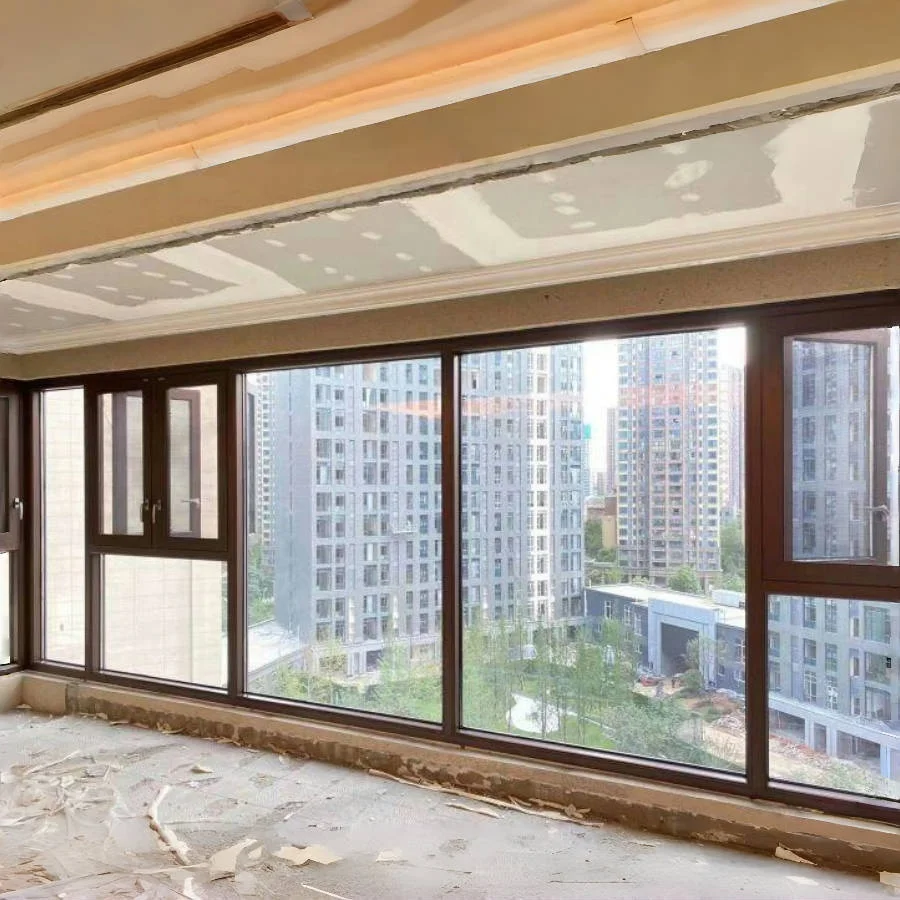 Precise design aluminum thermal break Casement window double glass multi-functional Casement windows for living room