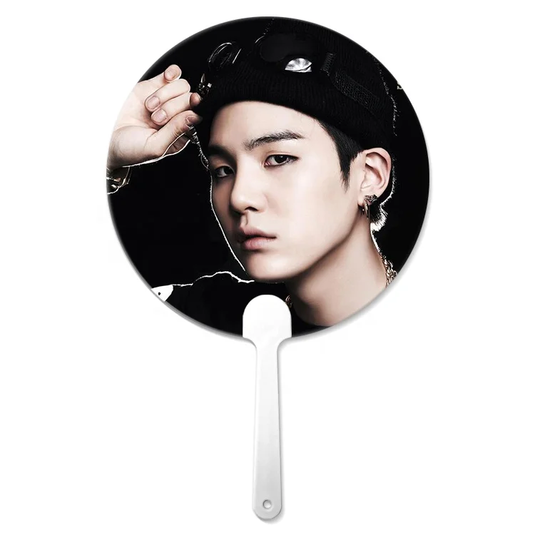 Custom lenticular 3D animation KPOP  flip 3d hand fan Transparent Hand fan for gifts