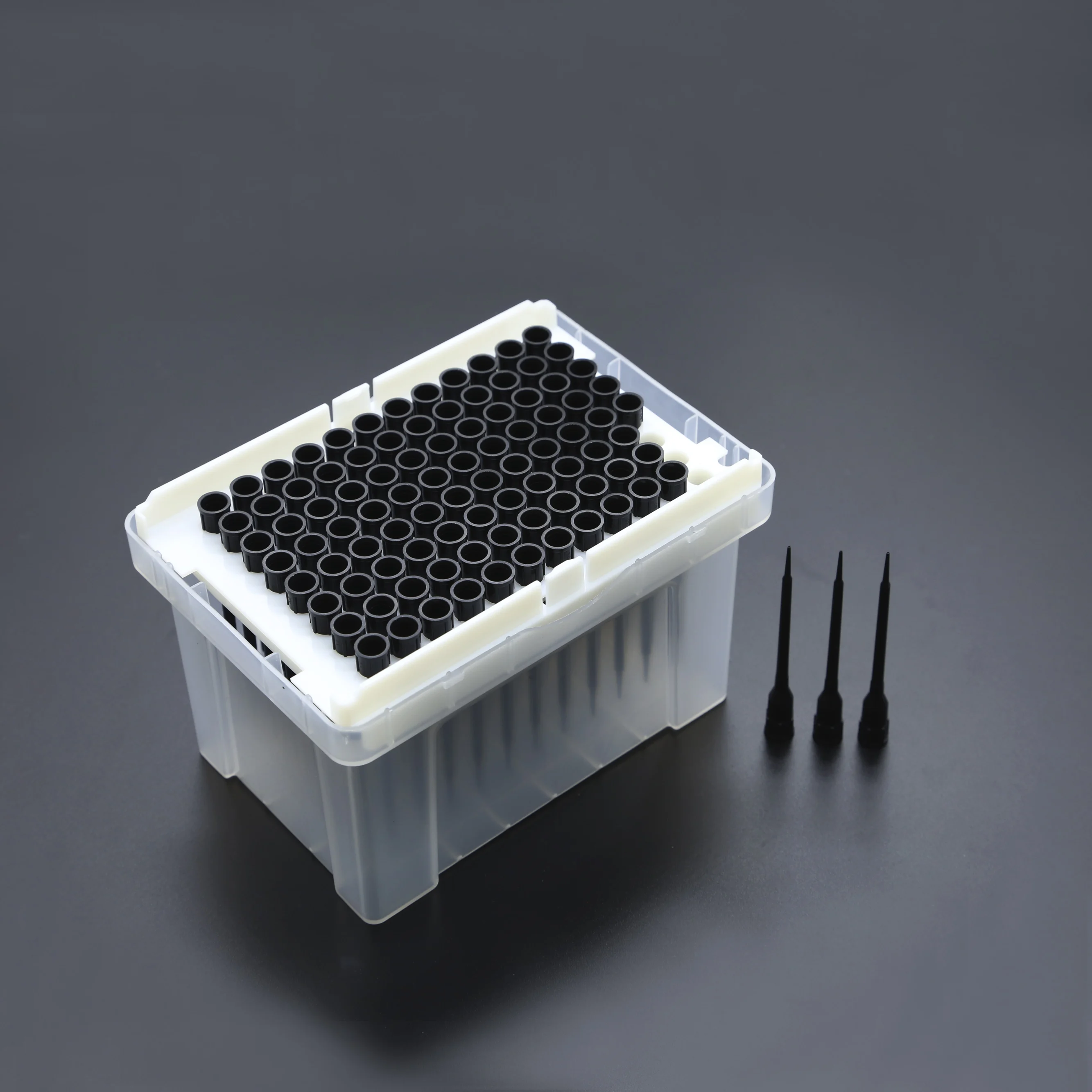Laboratory Plastic Consumables  with Micron Level PE Filter 50ul  Conductive Pipette Tip