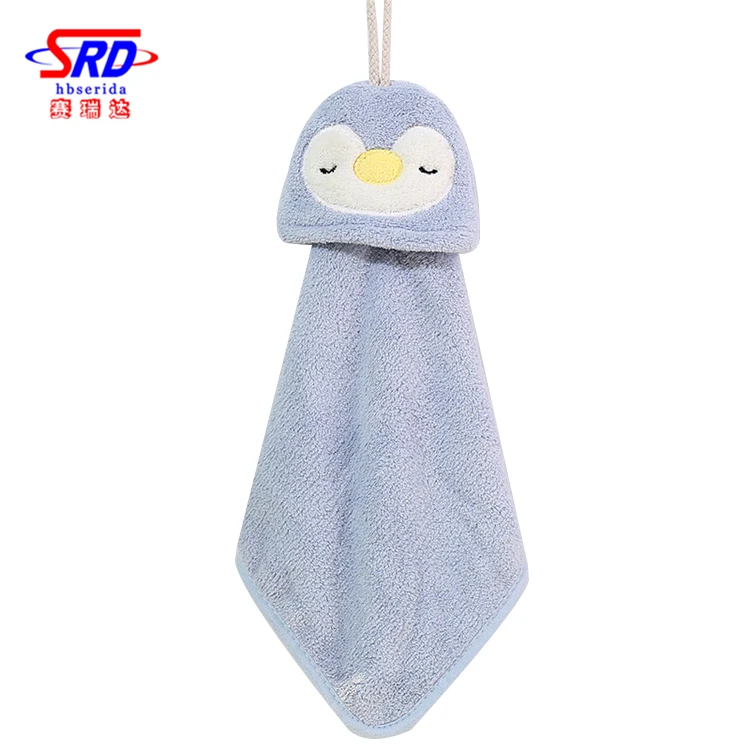 Лидер продаж от производителя детское полотенце для рук мультяшный кролик плюшевое мягкое милое подвесное кухни и