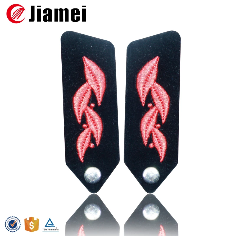 Embroidered Fabric Chevron Collar Badge Custom